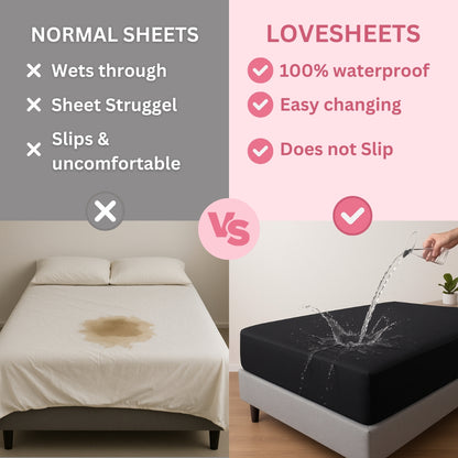 LoveSheet - The waterproof bed sheet with quick-change handles