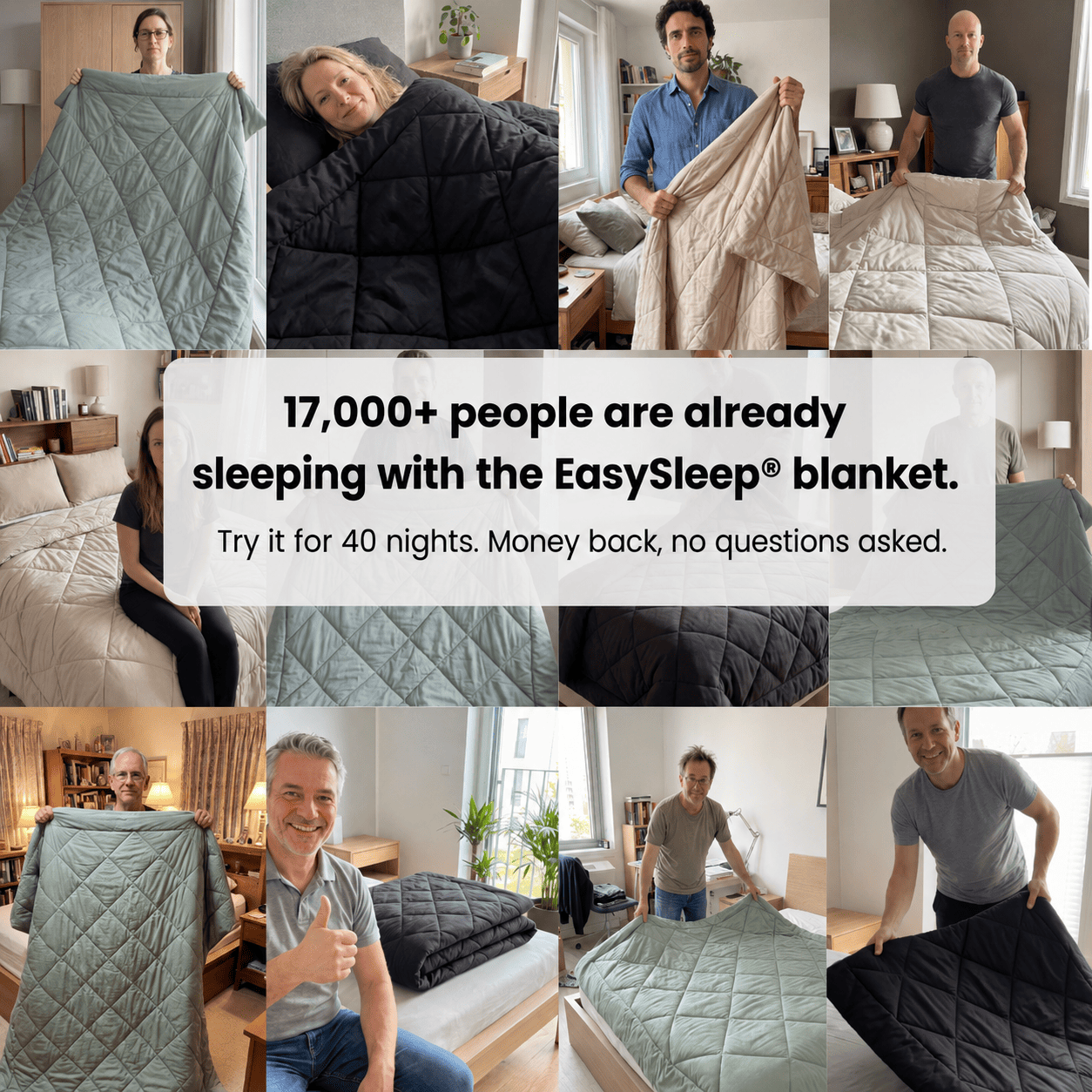 EasySleep Blanket® Quick-drying 2-in-1 duvet that eliminates the need for bedding. - Love Blanket